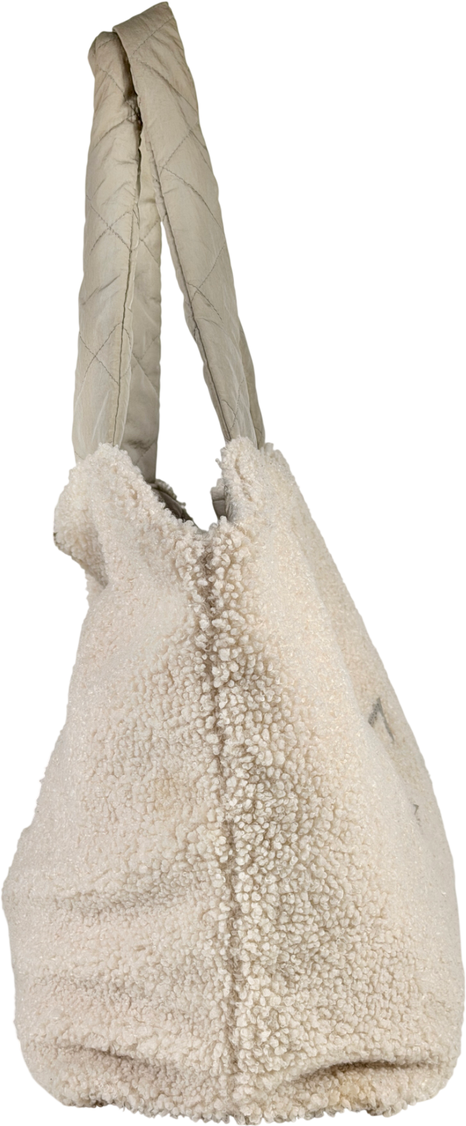 Varley Beige Sherpa Tote Bag