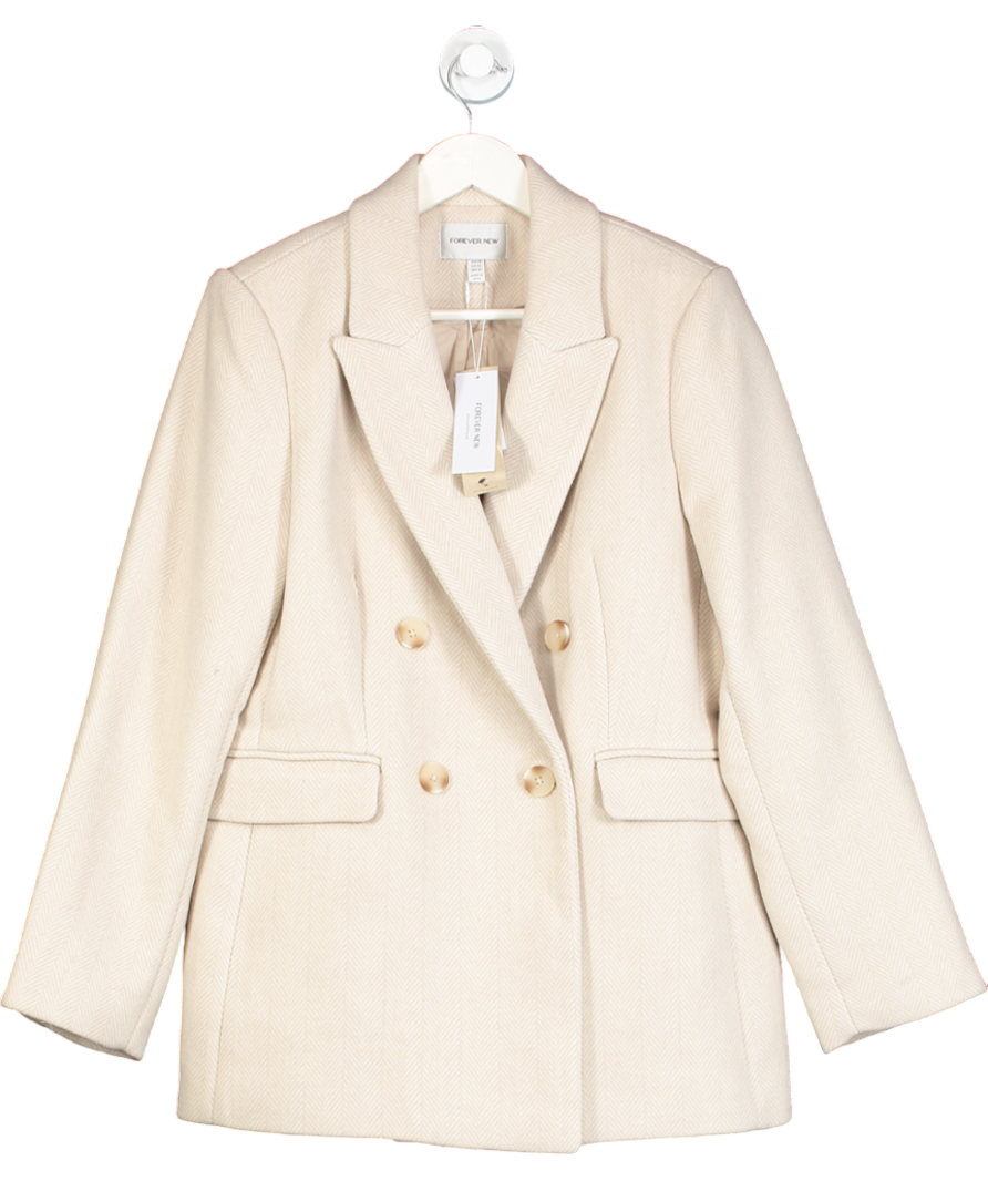 FOREVER NEW Cream Whitney Wool Blazer UK 14
