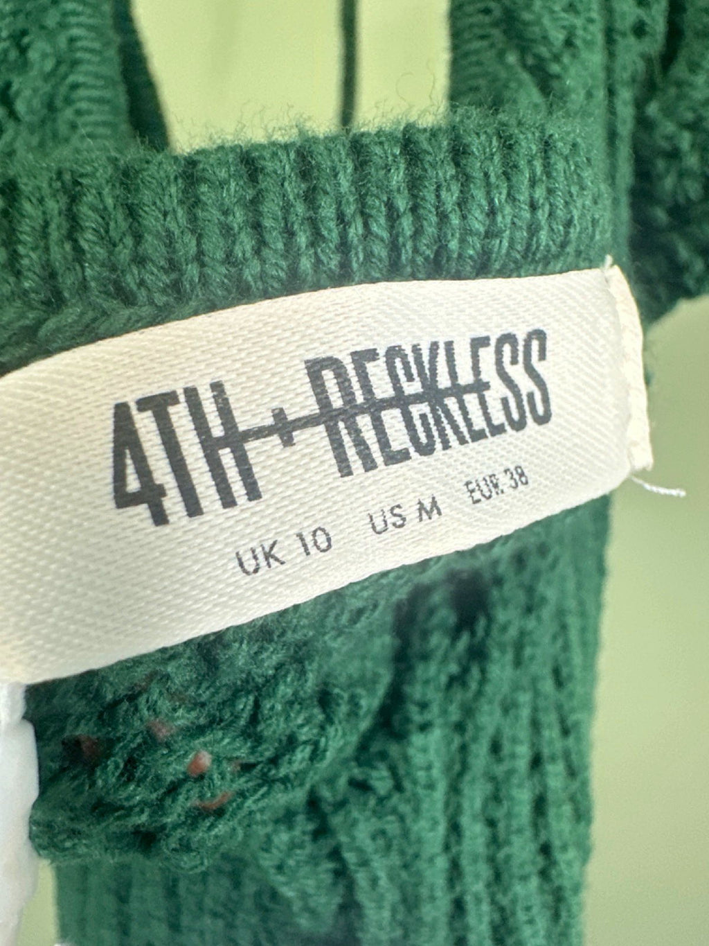 4th & Reckless Green Coco Beach Dress UK 10