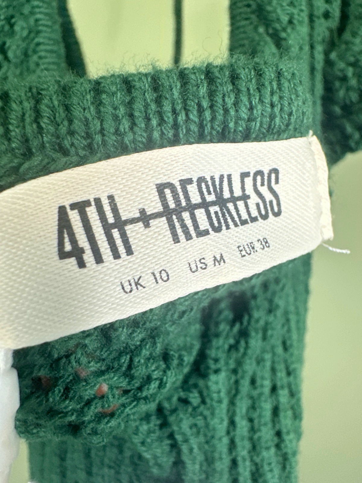 4th & Reckless Green Coco Beach Dress UK 10