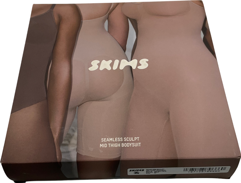 SKIMS Beige Seamless Sculpt Mid Thigh Bodysuit - Mica UK XL