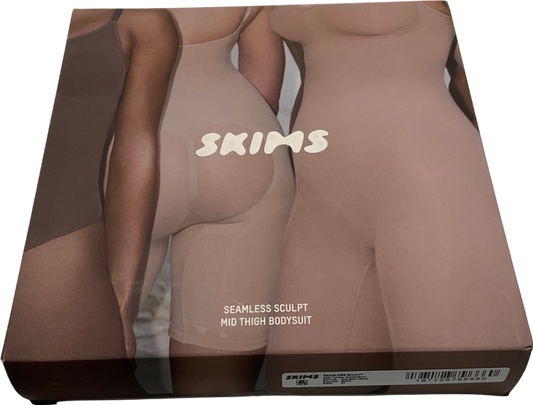 SKIMS Beige Seamless Sculpt Mid Thigh Bodysuit - Mica UK XL