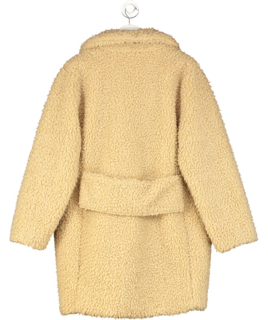 Whistles Beige Sherpa Oversized Coat UK L
