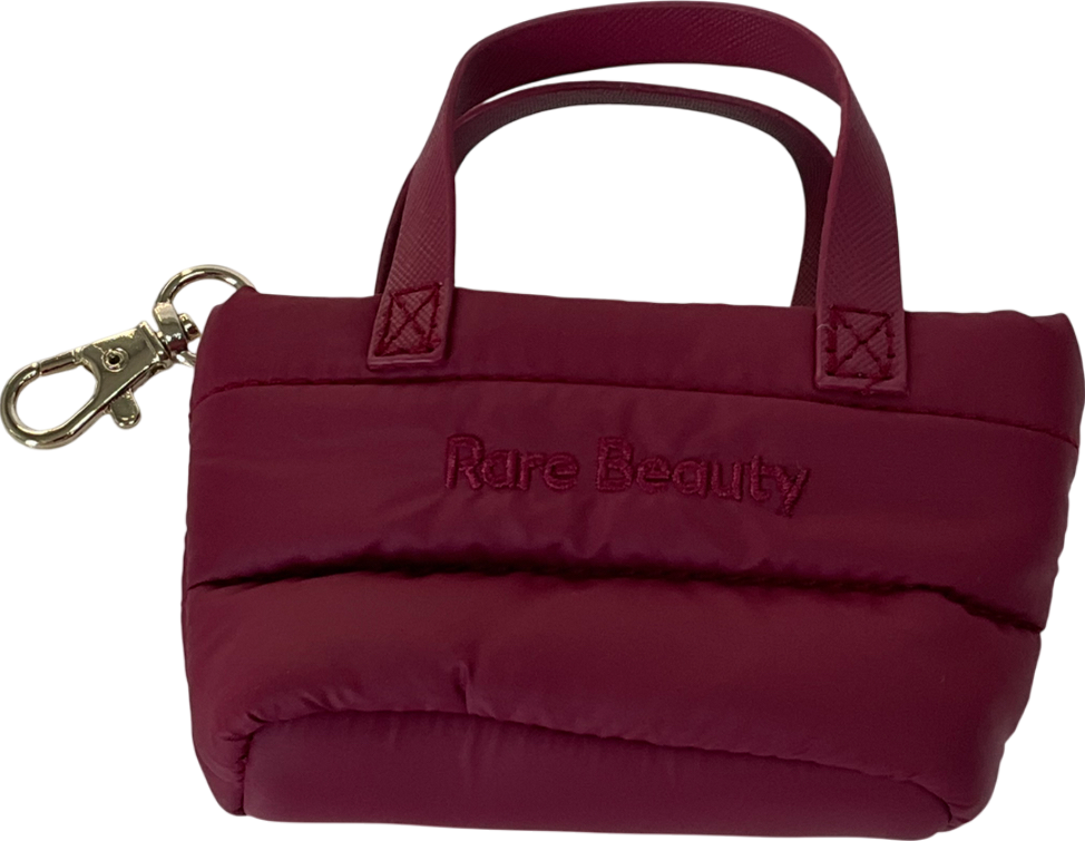 Rare Beauty Pink Mini Puffy Tote Keychain - Merlot Bag Charm