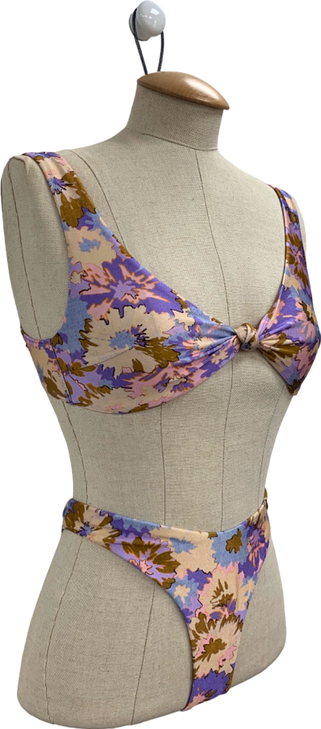 Zimmermann Multi-Coloured Floral Print Bikini UK 8