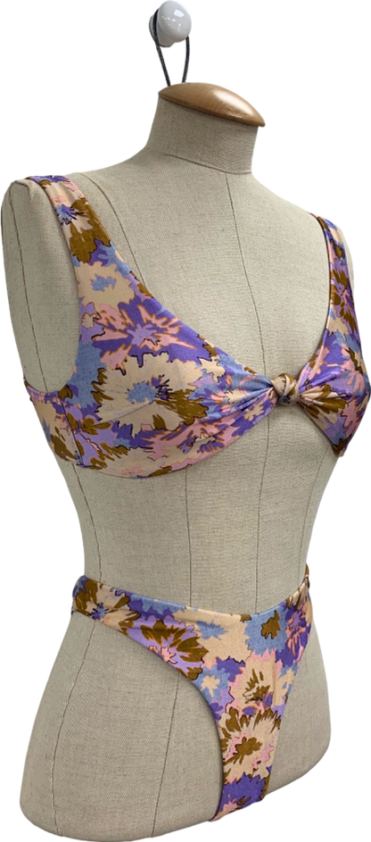 Zimmermann Multi-Coloured Floral Print Bikini UK 8