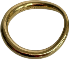 pilgrim Metallic Alberte Organic Shape Ring Gold-plated