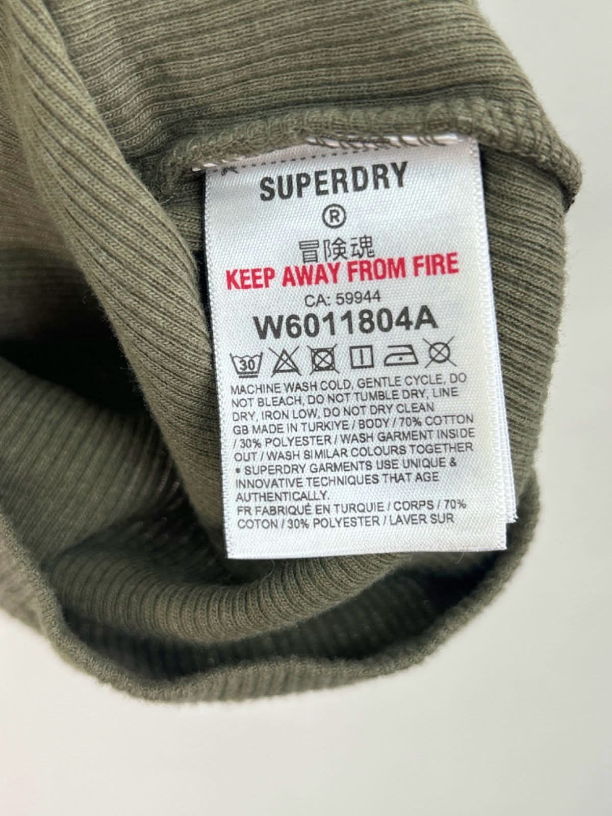 Superdry Olive Green Lace Trim Camisole S/M