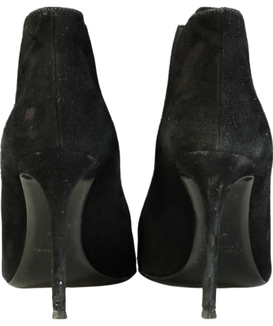 Ralph Lauren Black Suede Pointed Boot Heels UK 8 EU 41