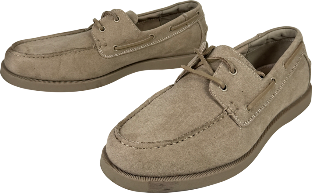 H&M Beige Deck Shoes UK 10 EU 44 👞