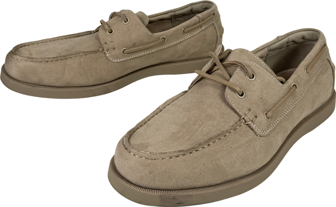 H&M Beige Deck Shoes UK 10 EU 44 👞