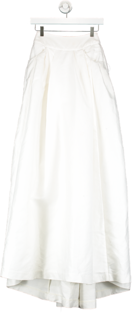 ASOS White A Line Puff Maxi Skirt UK 4