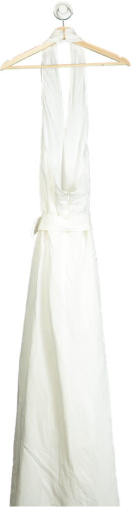 Karen Millen White Halter Neck Maxi Dress UK 10