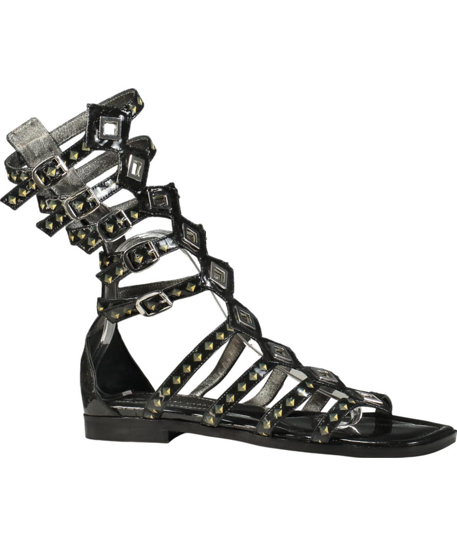 Marc by Marc Jacobs Black Stud Effect Gladiator Sandals UK 7 EU 40 👠
