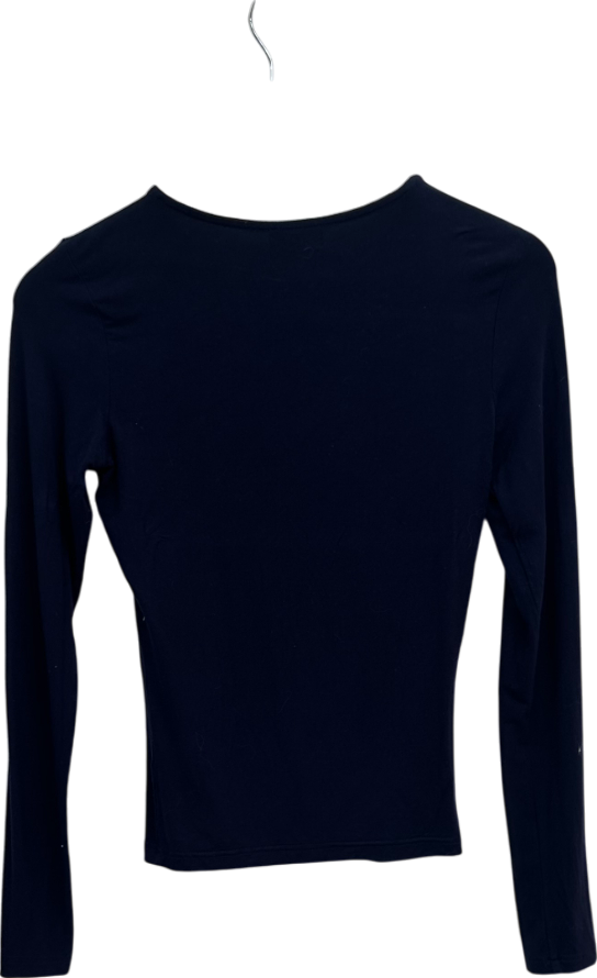 White Fox Blue Only For Tonight Long Sleeve Top Navy UK M