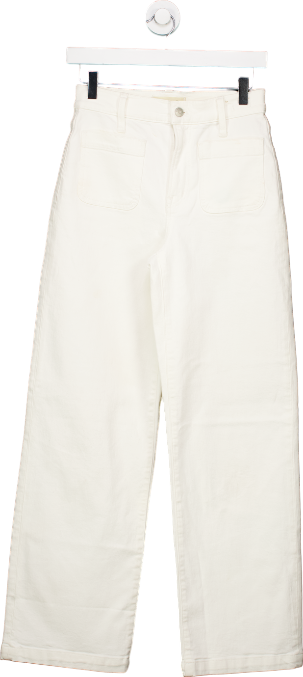 Madewell White The Perfect Vintage Wide-Leg Jean UK W25
