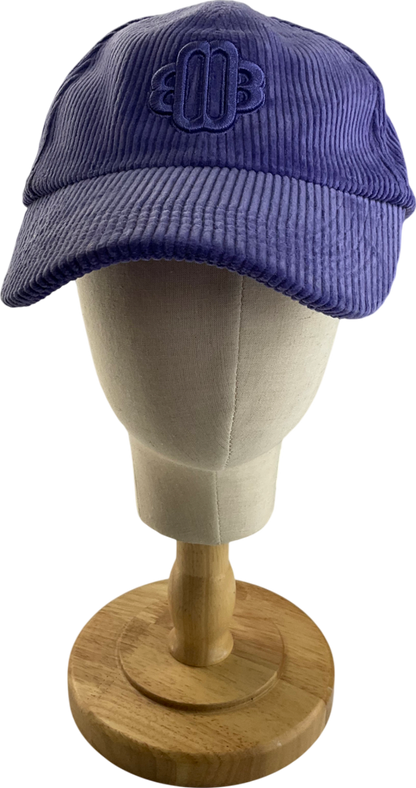 Maje Purple Logo-embroidered Cotton-velvet Cap UK M