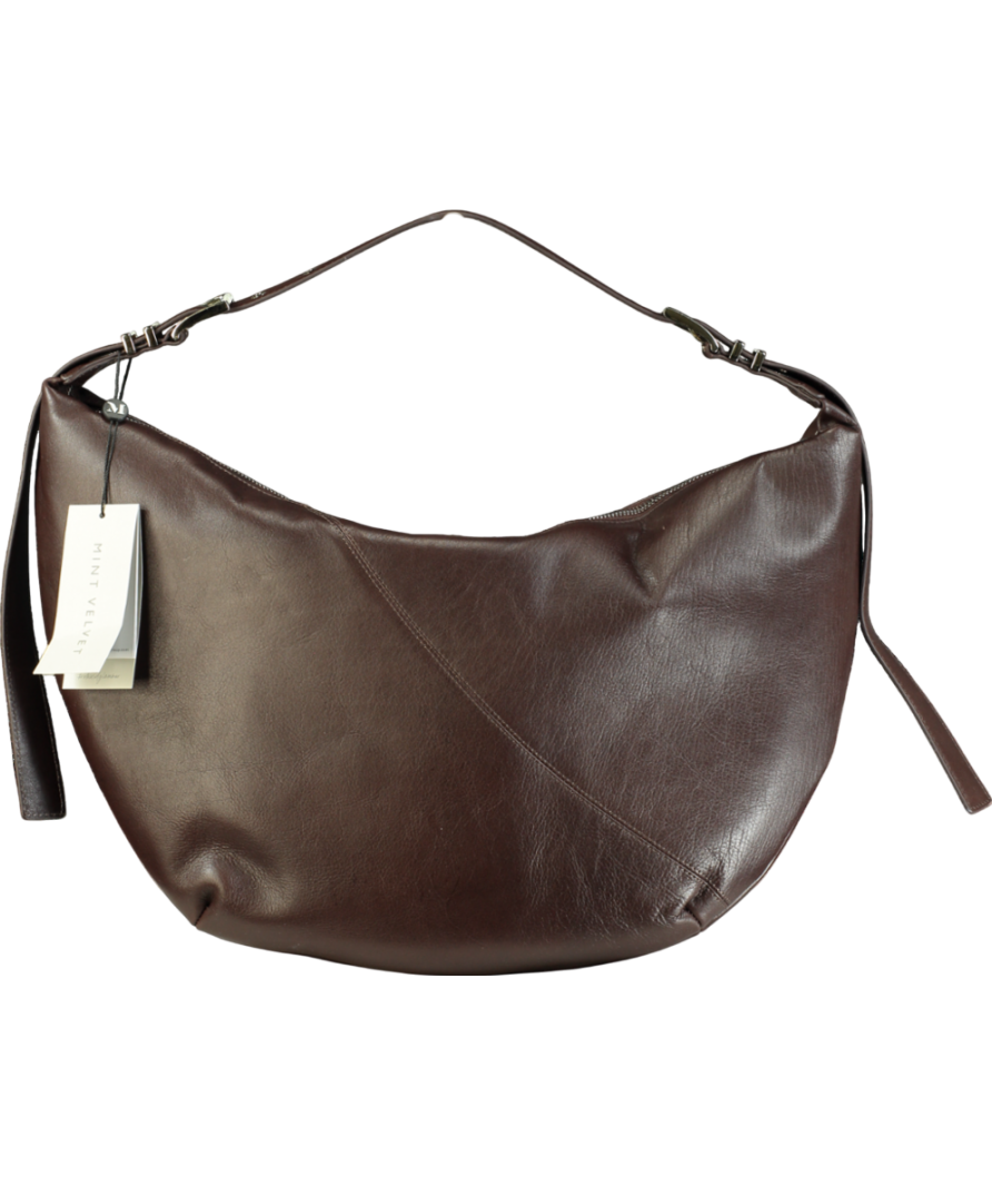 Mint Velvet Brown Roxy Leather Hobo Bag One Size