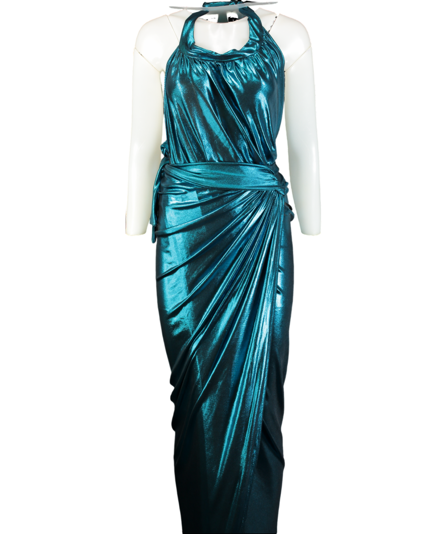 J.Angelique Blue Vicki Maxi Dress UK S