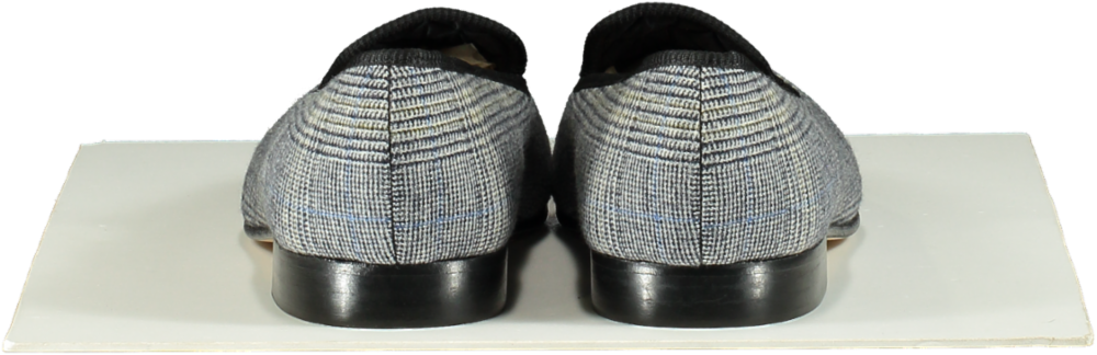 Lord Loafers Black/Grey Plaid Handmade Loafers UK 11