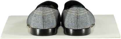 Lord Loafers Black/Grey Plaid Handmade Loafers UK 11