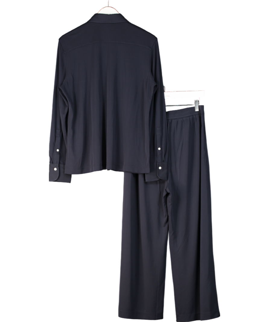 Arket Blue Premium Viscose Blend Shirt And Jersey Trouser Set UK L