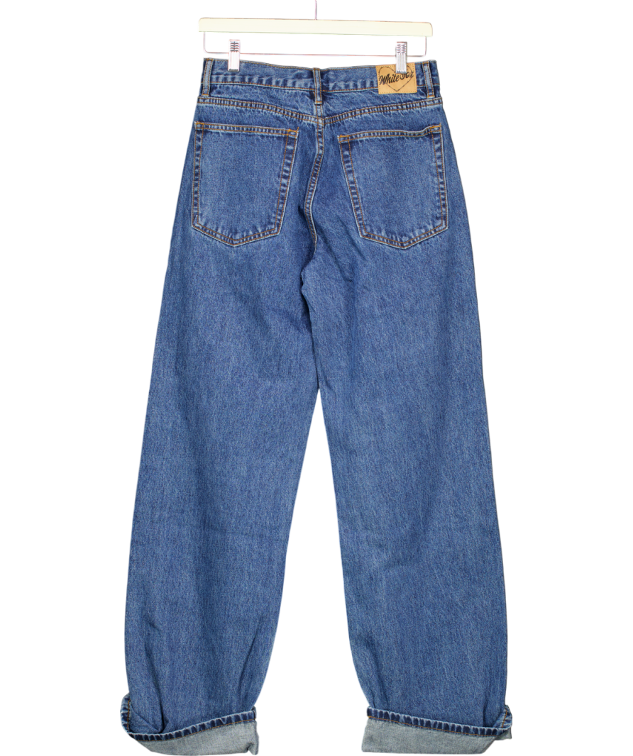 White Fox Always Be Yourself Low Rise Straight Leg Jeans True Blue Wash UK S