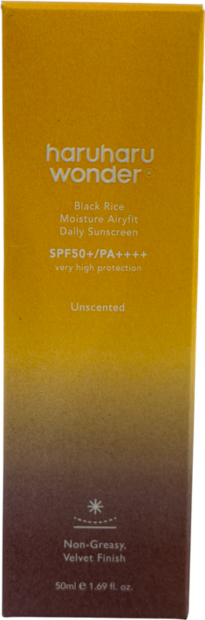 Haruhara wonder Wonder Black Rice Moisture Airyfit Daily Sunscreen Spf50+/pa++++ 50ml