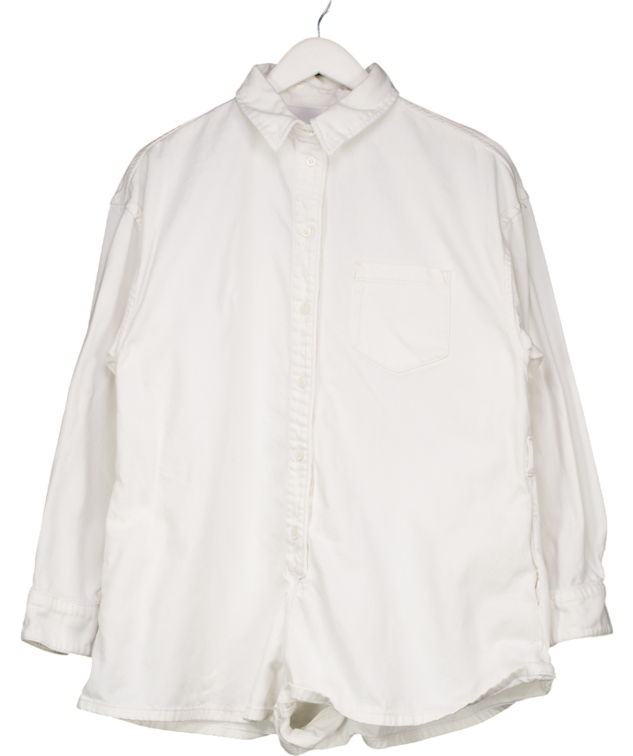 FRANKIE SHOP White Heavy Cotton playsuit UK XS