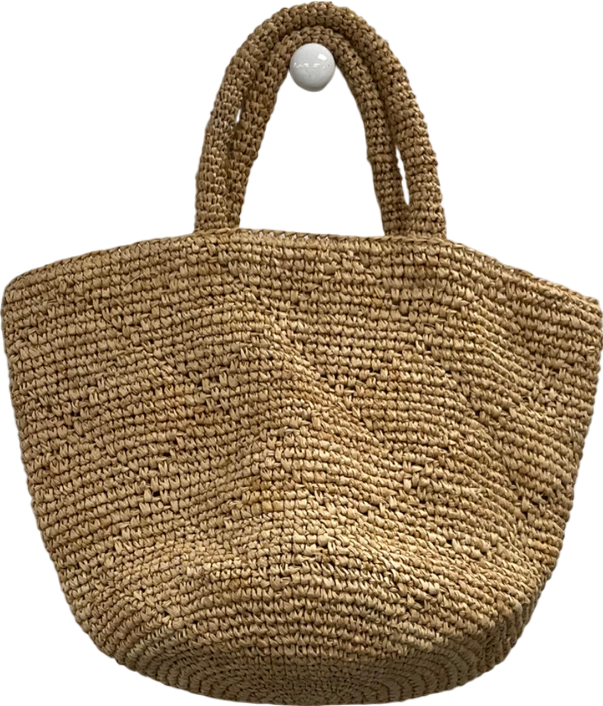 The White Company Beige Straw Shoulder Bag One Size
