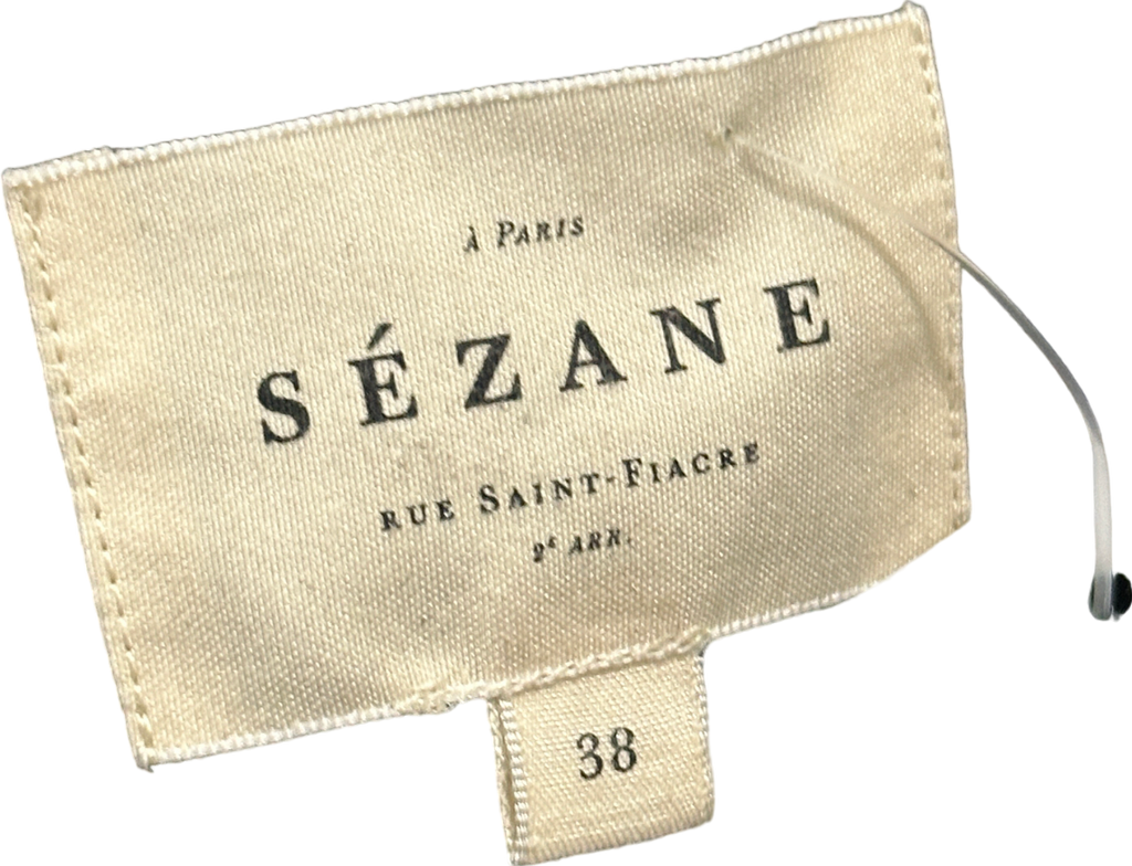 Sézane Black Button-Up Tunic UK 10