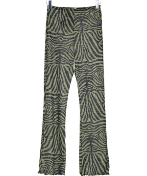 INAMORATA Green Zebra Print Beach Trousers UK XXS-XS