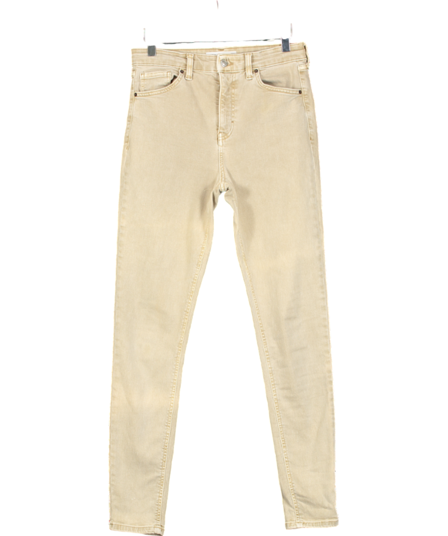 Topshop Beige Jamie High Rise Skinny Jeans W30