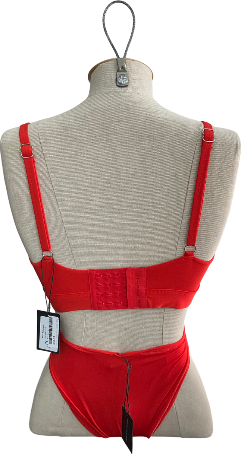 Understatement Red Micro Balconette Bikini UK M