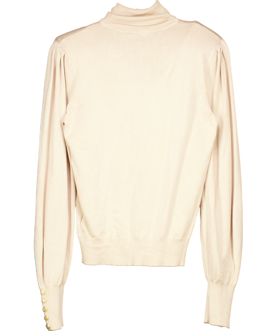 Holland Cooper Beige Rachel Roll Neck Jumper UK S