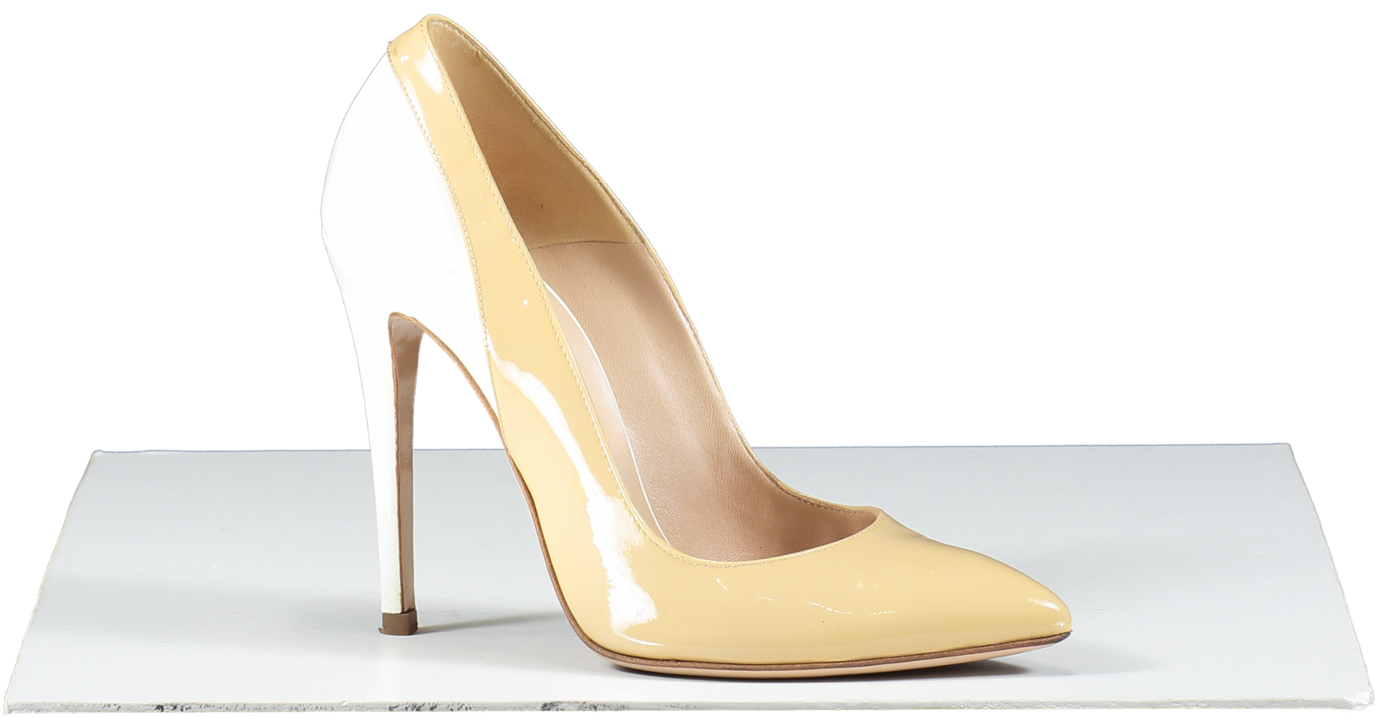 Versace Beige Two Tone Patent Stiletto UK 3.5 EU 36.5 👠