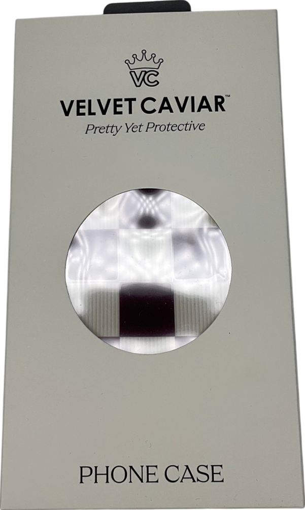 Velvet Caviar  Burgundy Vibe Checkered I-phone Case - 16 Pro Max One Size