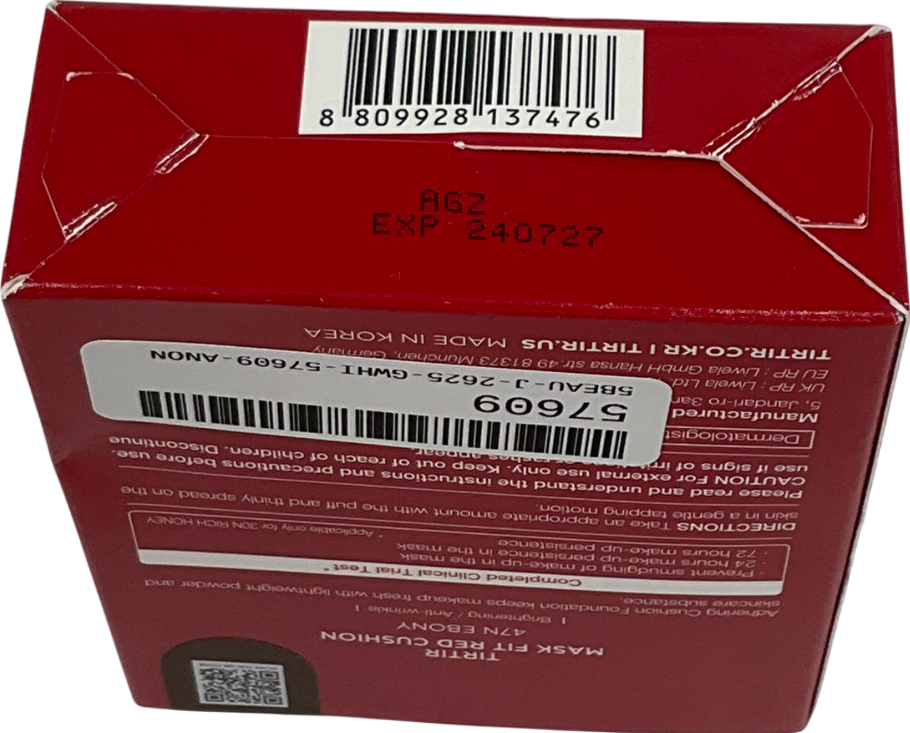 tirtir Mask Fit Red Cushion Foundation 47n 18g