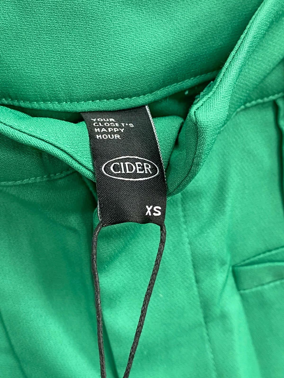 Cider Green High-Waisted Wide-Leg Pants XS