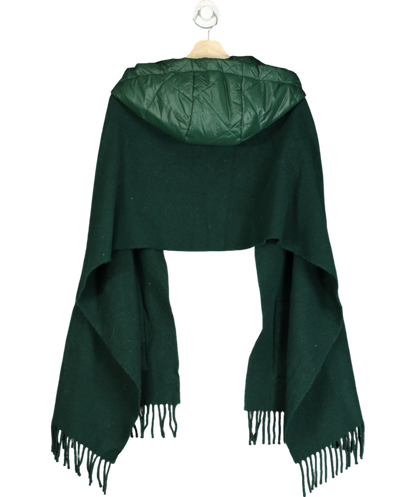 Maje Green Wool Hooded Scarf One Size