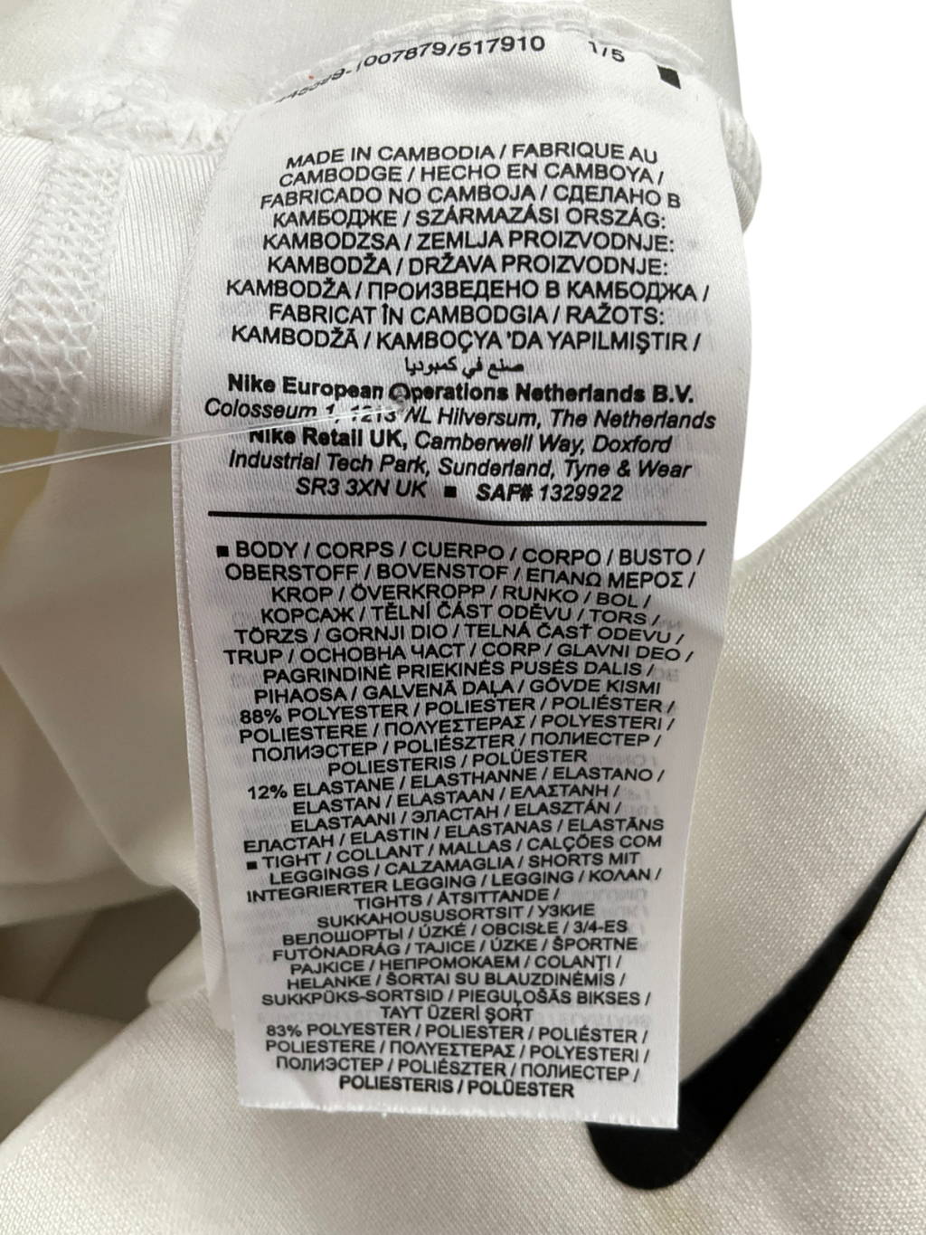 Nike White Dri-fit Pleated Mini Skirt With Dipped Hem UK S