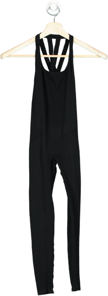 Stradivarius Black Jumpsuit with Strappy Back UK S