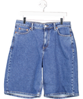 NA-KD Blue Low Waist Wide Denim Shorts  Eu 38 UK 10/12
