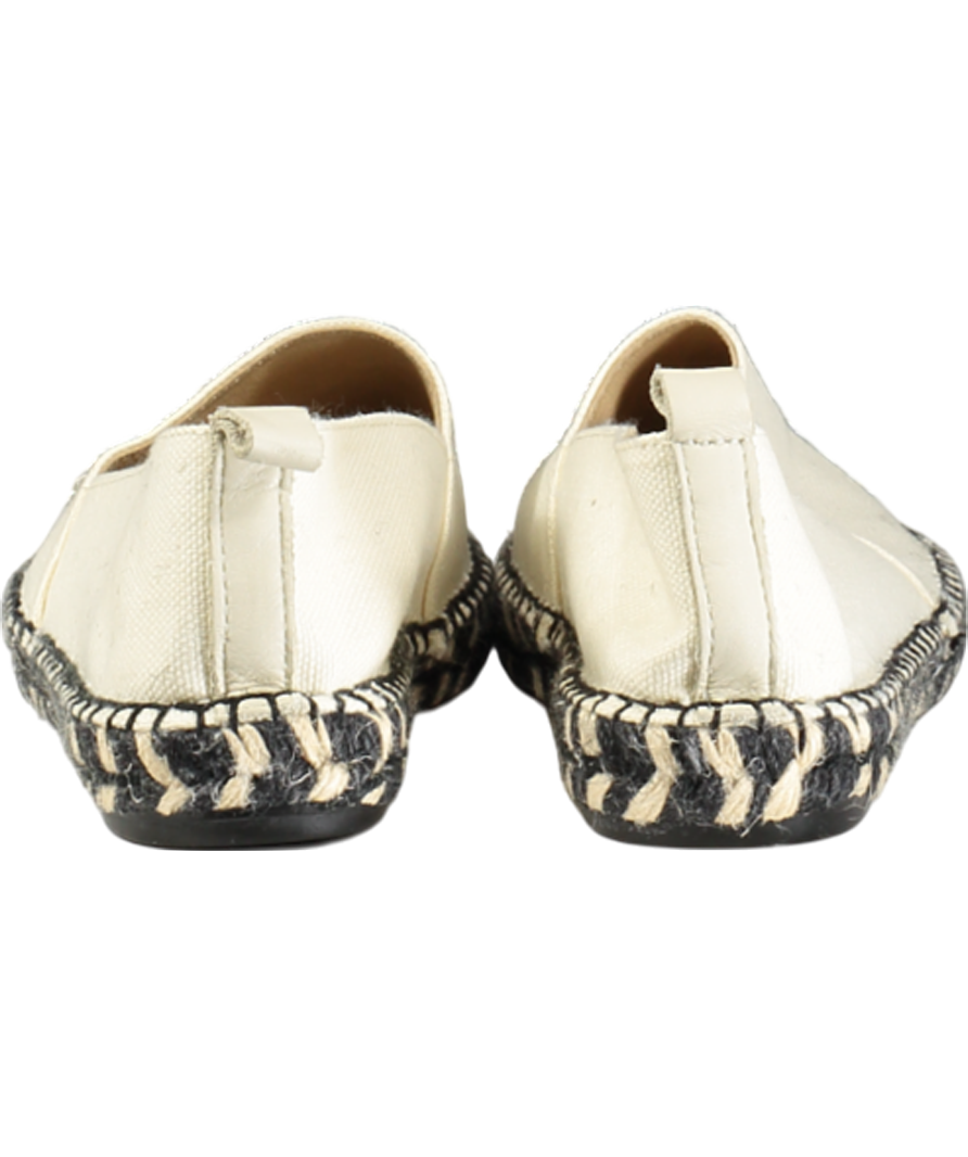 Iris & Ink Cream Canvas Espadrilles UK 6 EU 39 👠