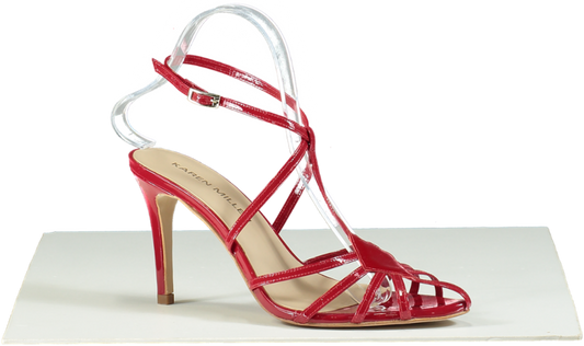 Karen Millen Red Strappy Patent Heels UK 5