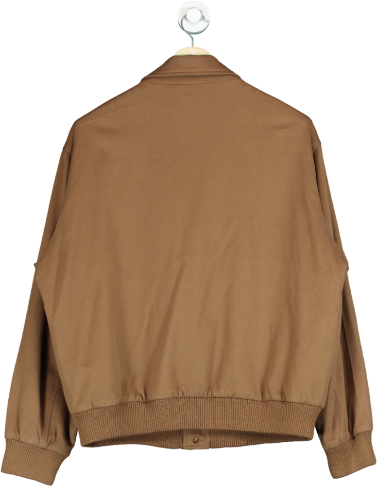 Paul & Shark Brown Yachting Wool Bomber Jacket UK XL