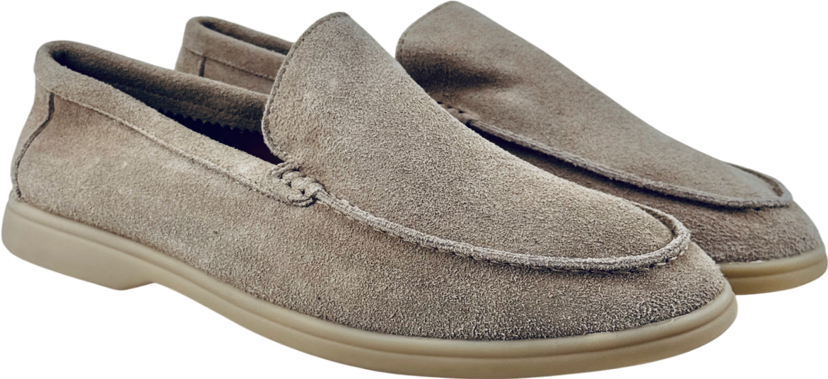 PARIJAN Beige Monaco Old Money Suede Loafers UK 11 EU 45 👞