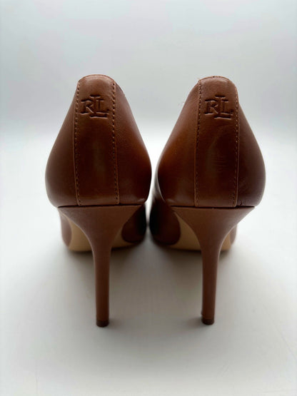 Ralph Lauren Polo Tan Lindella II Pointed Toe High Heel Shoes EU 37 (UK 4.5)