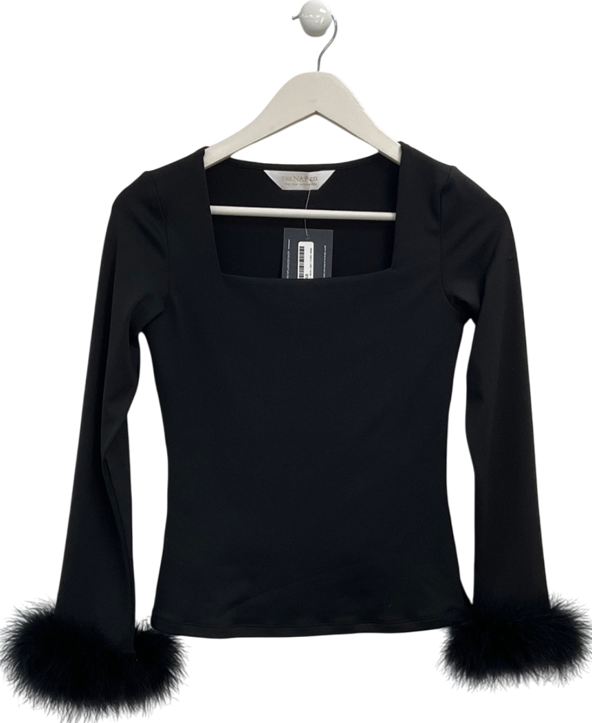 The NAP Co. Black Sleeper Weekend Chic Top UK S
