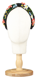 JENNIFER BEHR Black Embellished Jardin Headband